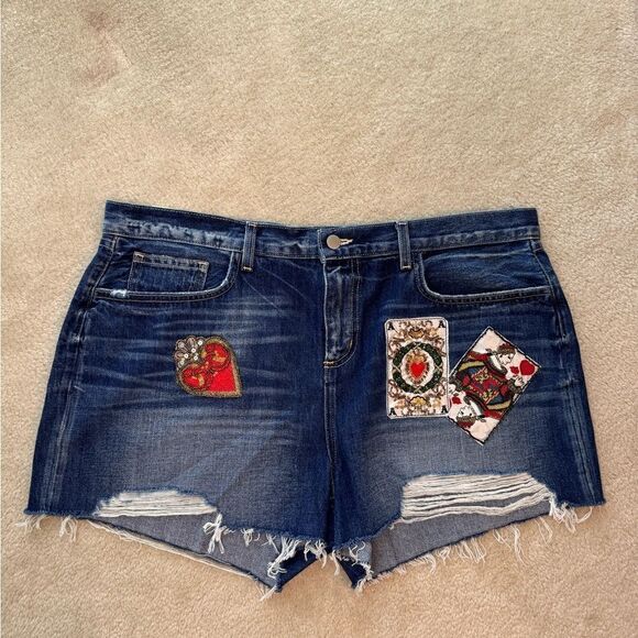 L'AGENCE Pants - Women’s L’agence Audrey Mid Rise Denim Shorts Sz 34 NWT